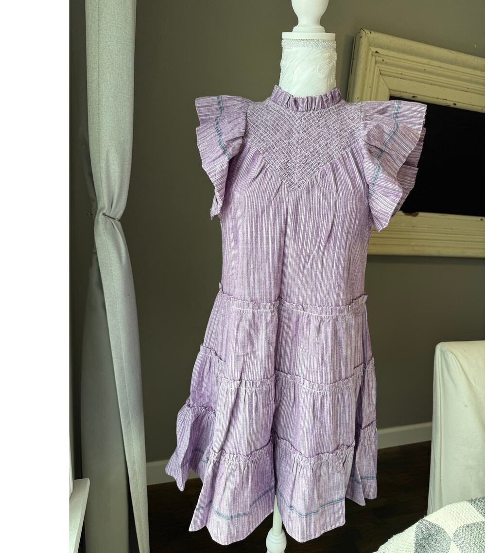 SAYLOR-Amalia Ikat Stripe Mini Dress Size Small